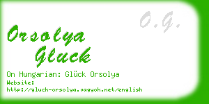 orsolya gluck business card